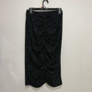 Polka dot midi skirt - slit in the back